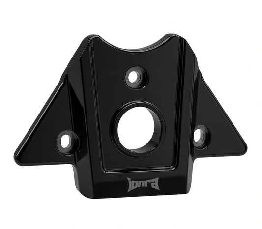 Black metal ignition cover for Yozma with center key cutout and three mounting holes