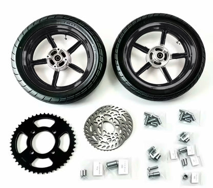 14" Supermoto Wheel & Tire Set