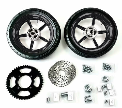 14" Supermoto Wheel & Tire Set