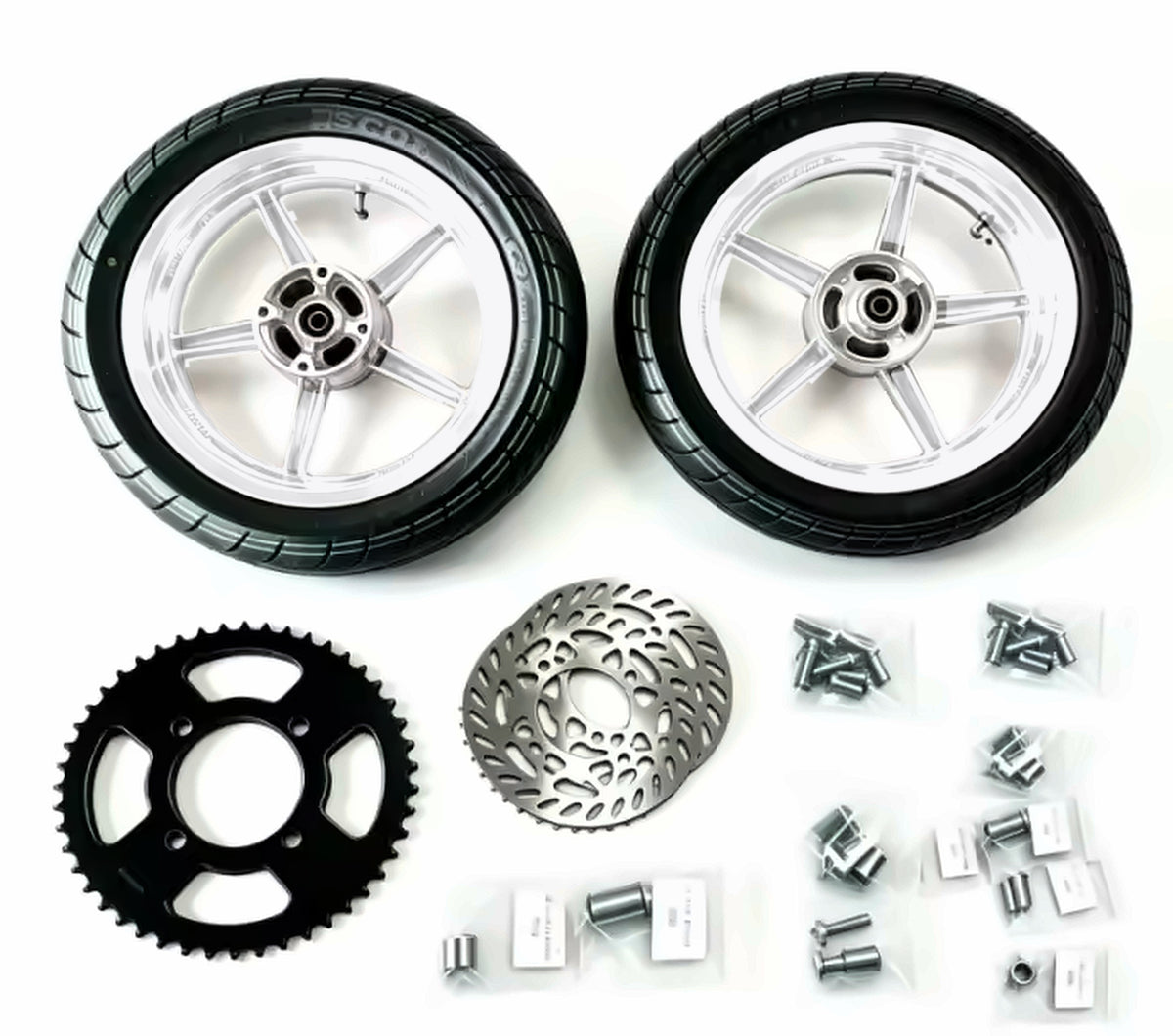 14" Supermoto Wheel & Tire Set — view 3
