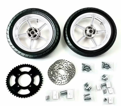 14" Supermoto Wheel & Tire Set — view 3
