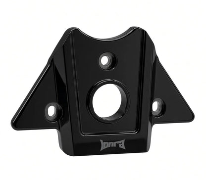 Black metal ignition cover for Yozma with center key cutout and three mounting holes