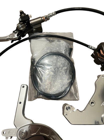 Complete foot brake and hand brake kit for Tuttio and Yozma e-moto – view 2
