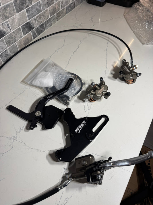 Tuttio Yozma footbrake and handbrake kit with dual caliper mount – view 2