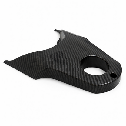Tuttio battery frame cover in glossy black and carbon fiber – view 4