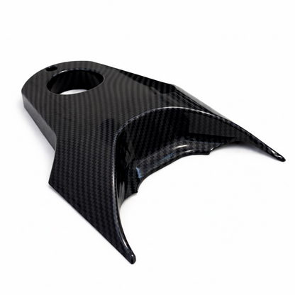 Tuttio battery frame cover in glossy black and carbon fiber