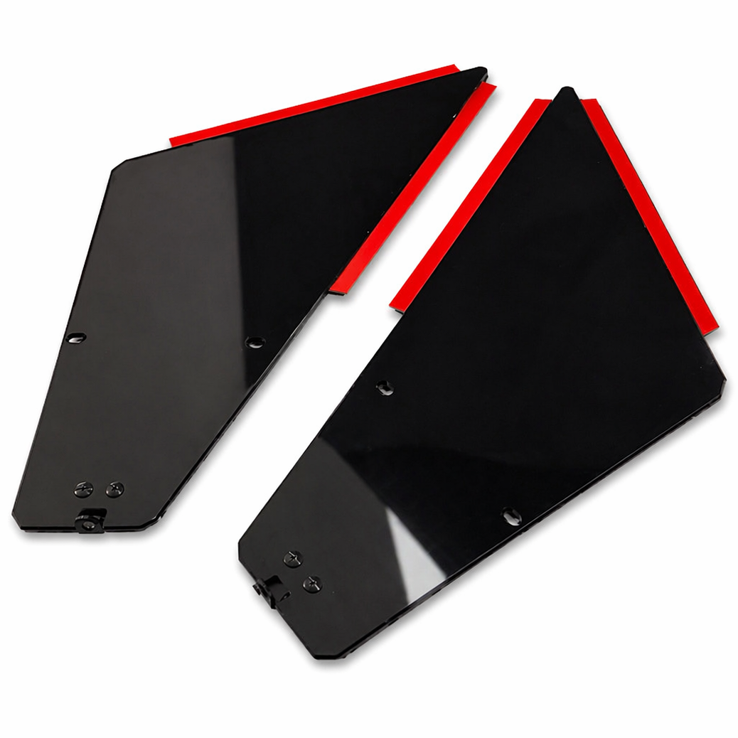 Tuttio side panels in glossy black and carbon fiber – view 2