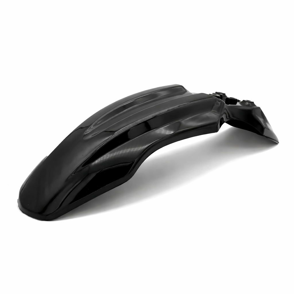 Tuttio upgraded front fender in glossy black and carbon fiber