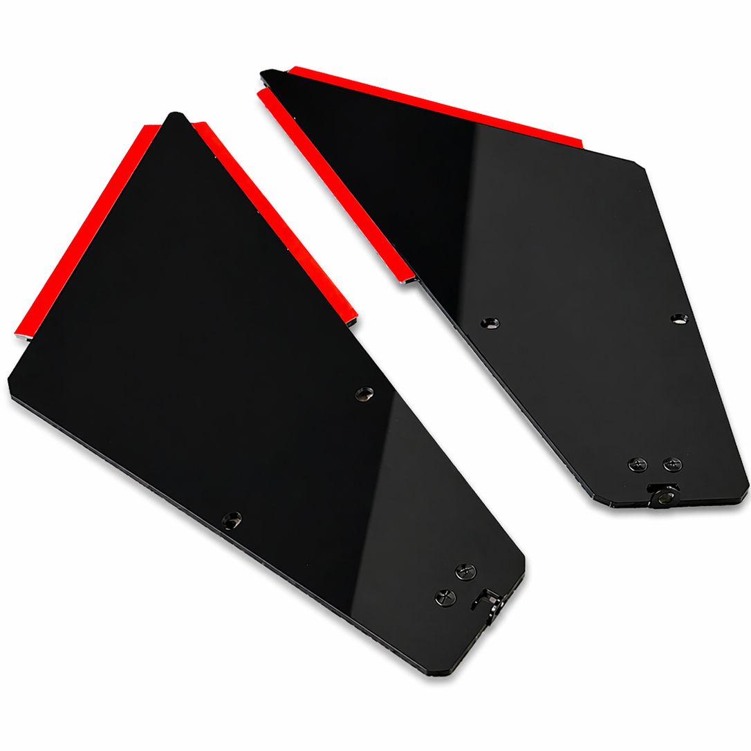 Tuttio side panels in glossy black and carbon fiber