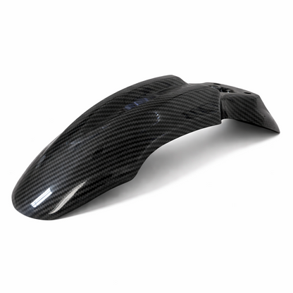 Tuttio upgraded front fender in glossy black and carbon fiber – view 2