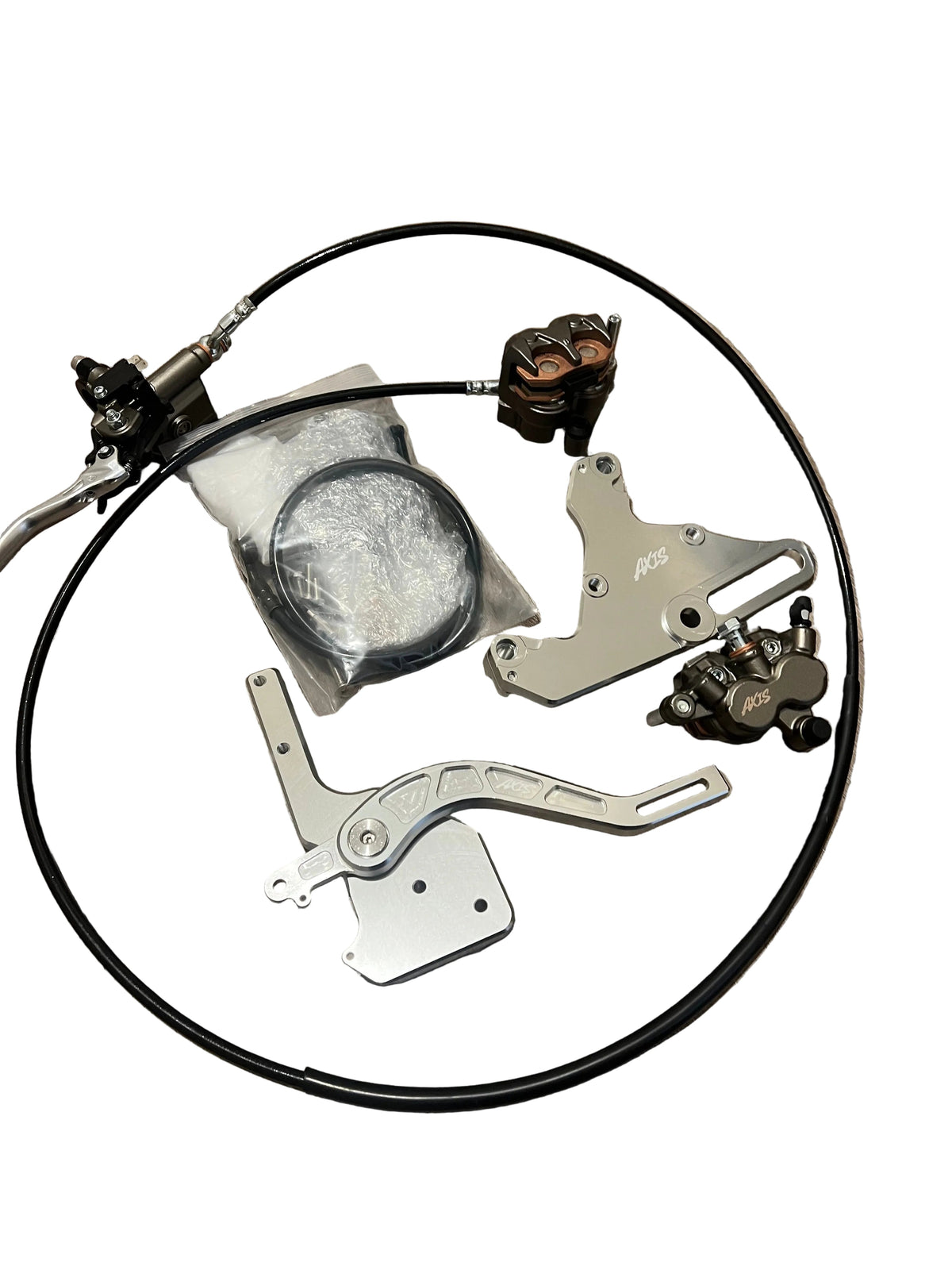 Complete foot brake and hand brake kit for Tuttio and Yozma e-moto – view 3