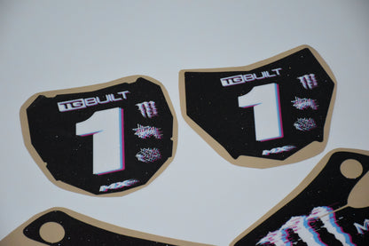 Monster GLITCH CRF50/Razor graphics kit – number plate graphics
