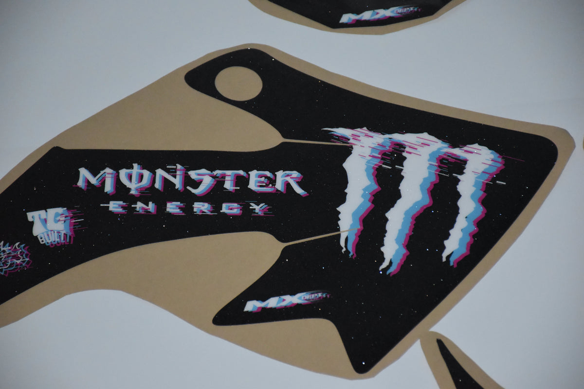 Monster GLITCH CRF50/Razor graphics kit – side panel graphics