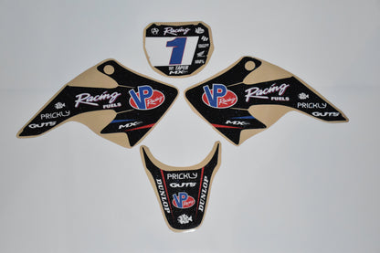 VP Racing CRF50/Razor graphics kit – full kit laid flat