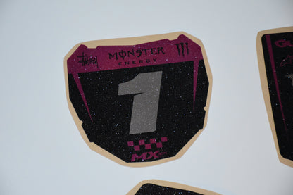 Ripped Monster Razor SX500 graphics kit – front number plate close-up