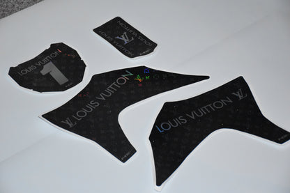 Monogram pattern Razor SX500 graphics kit – full kit, angled view