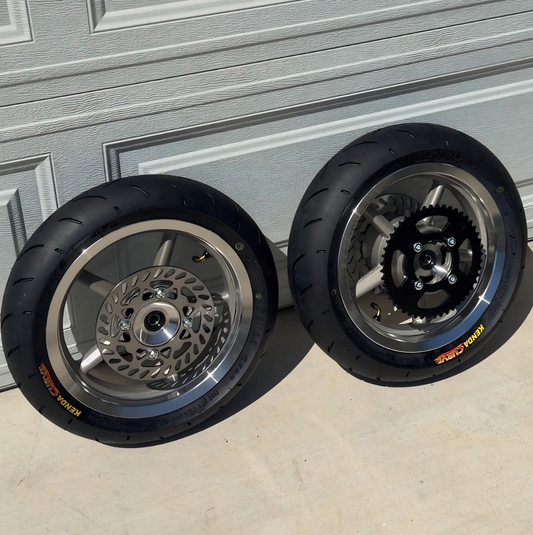 12" Supermoto Wheel Set for All Mini-Motos
