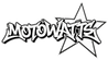 Graffiti-style 'MOTOWATTS' text with star design on a white background