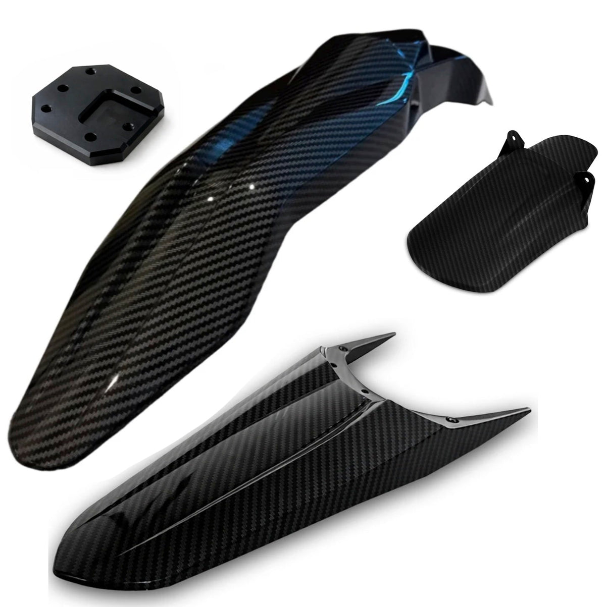Tuttio Upgraded Fender Kit – Front + Rear, Glossy Black or Carbon Fiber