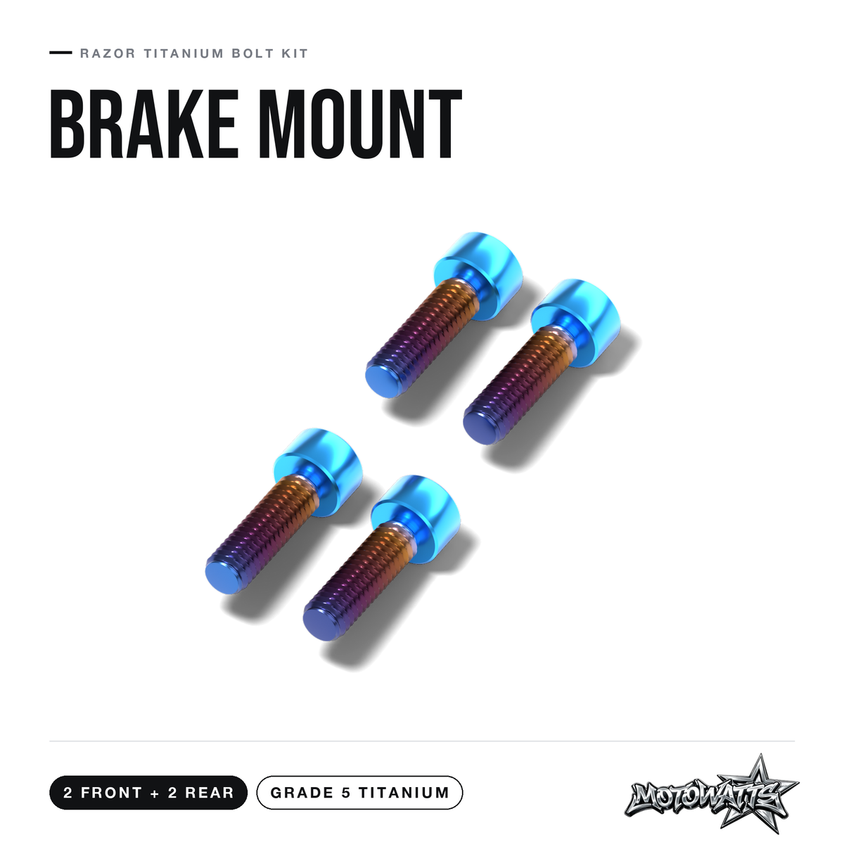 Razor titanium bolt kit - brake mount bolts (2 front + 2 rear)