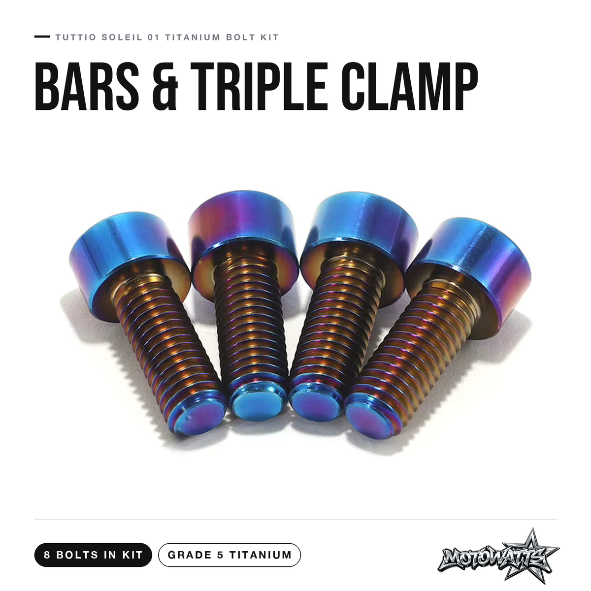 Tuttio Soleil 01 titanium bolt kit - bars and triple clamp bolts (8 in kit)