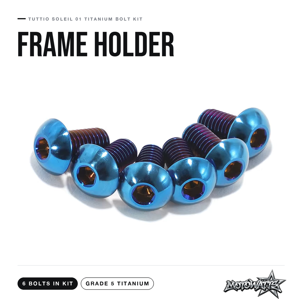 Tuttio Soleil 01 titanium bolt kit - frame holder bolts (6 in kit)