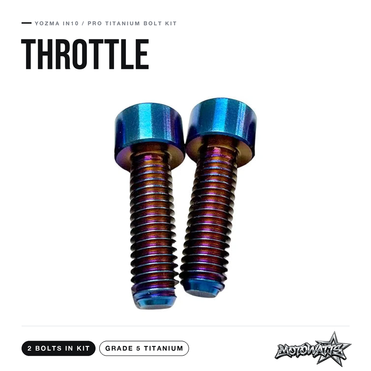 Yozma In10/Pro titanium bolt kit - throttle bolts (2 in kit)