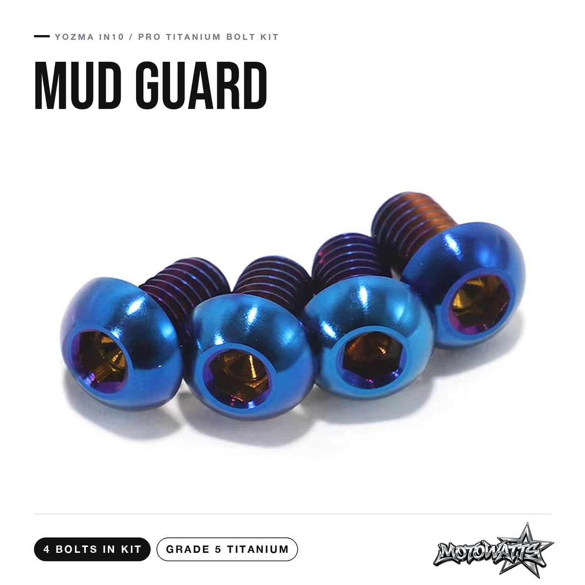 Yozma In10/Pro titanium bolt kit - mud guard bolts (4 in kit)